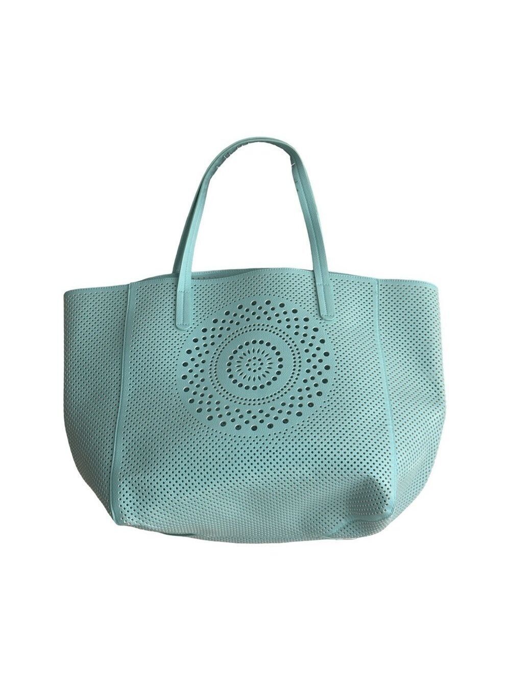 Merona Travel/Beach Perforated Tote Bag. Aqua Color